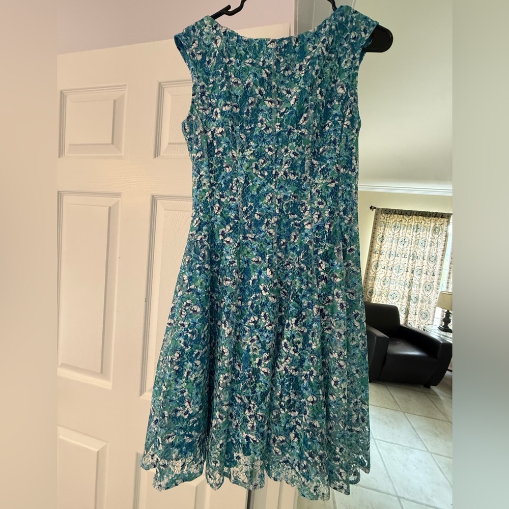 Danny & Nicole Blue Sleeveless Dress